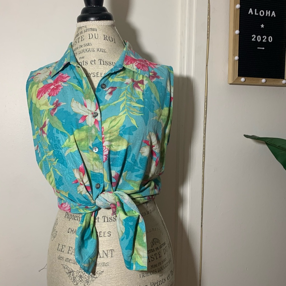 Vintage Hawaiian Aloha Shirt Tank